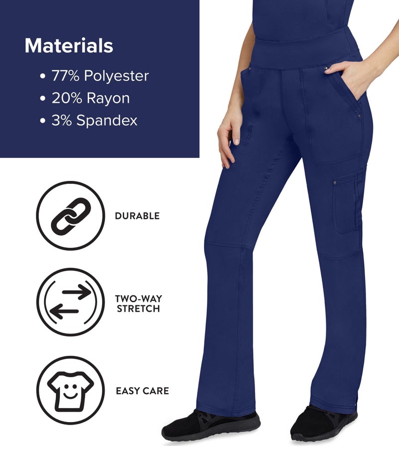 Healing Hands Women's Scrub Pant Tori Cargo Bottoms with 5 Pockets and 2-Way Stretch Fabric 9133P, S Petite, Navy - Image 5